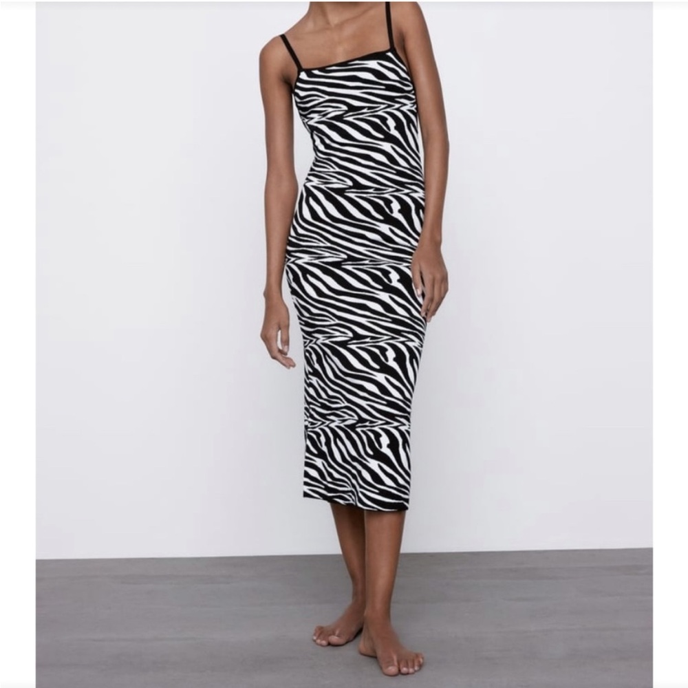 Zara Zebra midi dress
